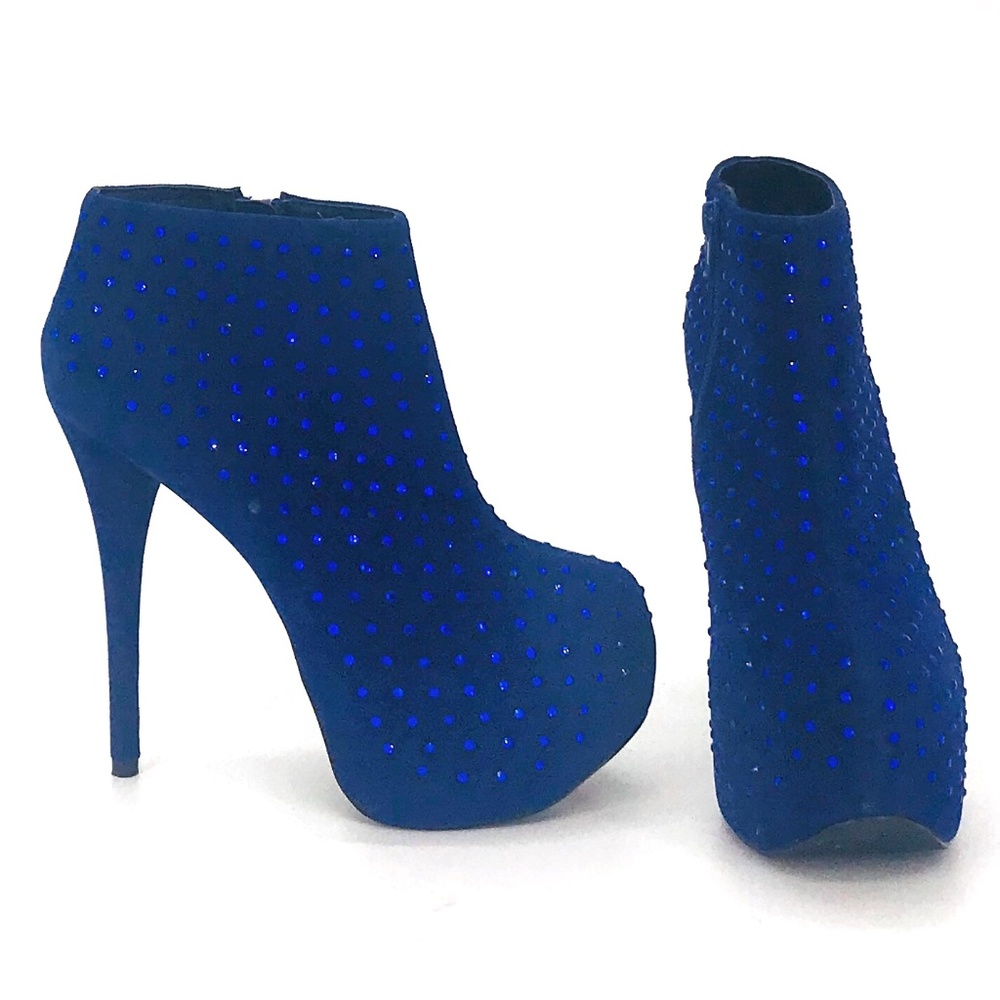 Wild Pair Evie Rhinestone Platform Heels Size 6.5